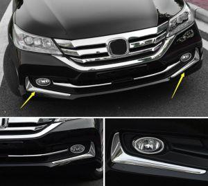 Накладки переднего бампера угловые хромированные для Honda Accord 2013-